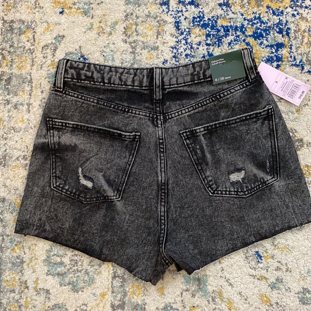 Women's Super-High Rise Cut-Off Jean Shorts - Wild Fable™ Gray Wash - Picture 2 of 4